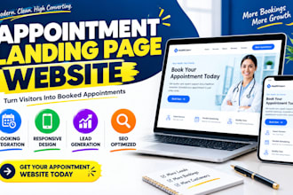 design appointment landing page website design for lead generation and booking