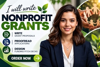 write nonprofit grants proofread proposals and design funding pitch decks