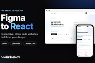 convert your figma design to a responsive react website