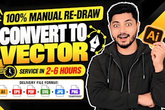 redraw, fix, and convert logo to vector for printing