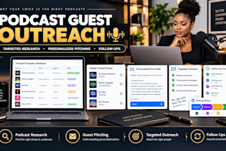 do podcast guest outreach, podcast pitching and guest booking