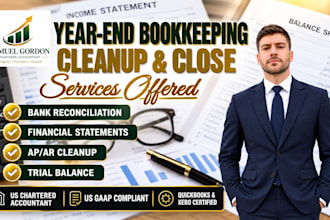 do year end bookkeeping cleanup, reconciliations, and books close