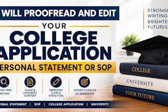 proofread and edit your college application personal statement or sop