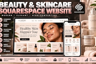 build beauty skincare squarespace website for your beauty brand