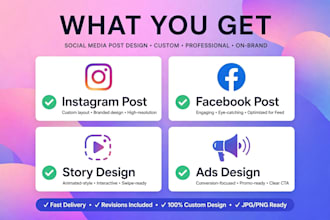 design modern social media posts, ads for instagram and fb