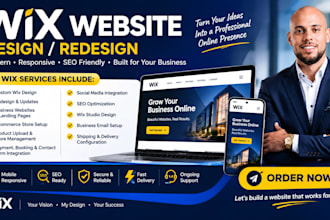 design wix website, redesign business wix website, website development,