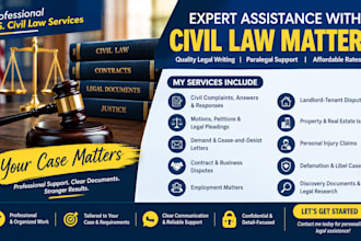 be your civil lawyer for property, business, employment, and contract litigation