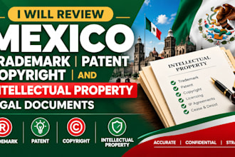 review mexico trademark patent copyright, intellectual property legal documents