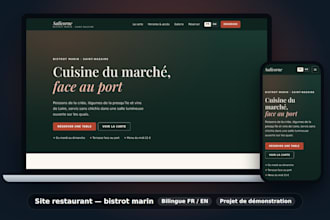 create a restaurant website with menu, gallery and online booking