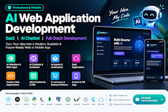 build full stack ai web application, ai chatbot, ai saas app and ai agent