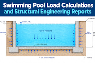 provide swimming pool load calculations and structural engineering reports