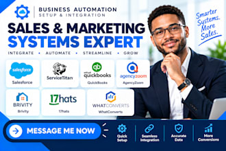 salesforce circle servicetitan quickbooks agencyzoom brivity 17hats whatconverts
