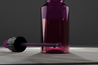do photorealistic 3d cosmetics and luxury perfume render
