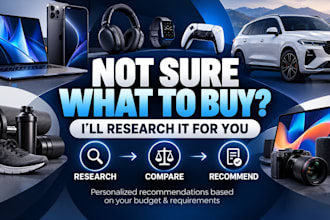 research and recommend the best products for your budget