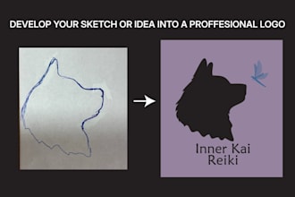 develop your sketch or idea into a professional logo