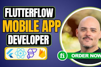 build flutterflow mobile app, ios web app android, flutterflow developer flutter