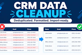 clean up, deduplicate, and organise your CRM data for hubspot or any CRM