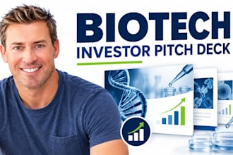 biotech investor pitch deck, biotech presentation, fundraising powerpoint design