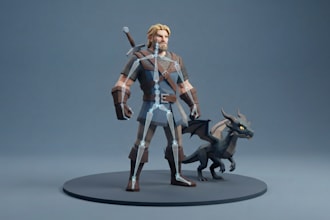 create low poly game characters, creatures, 3d models, game assets and rigging