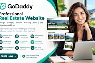 design setup godaddy real estate website domain hosting dns ssl migration