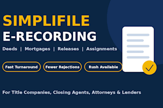 do simplifile electronic recording for real estate documents