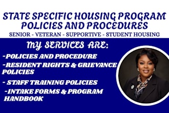 write state specific policies and procedures for housing programs