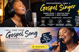 be your female gospel singer, worship vocalist, christian singer and songwriter