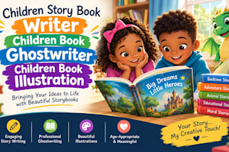 children story book writer children book ghostwriter children book illustration