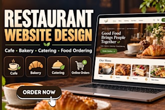design restaurant cafe bakery catering tea coffee pastry food ordering website