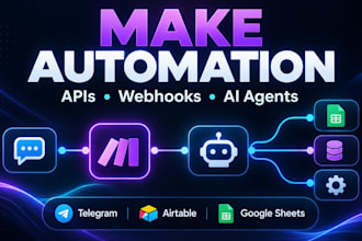 build or fix make automations, API integrations and webhooks