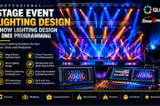 create stage event lighting design show lighting design and dmx programming