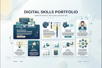 create a digital portfolio with audio narration and interactive slides