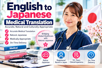 translate english medical content into japanese as an rn