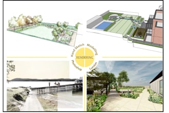design garden plans and renderings, with planting hardscape