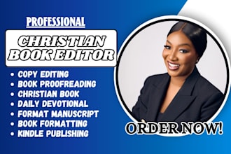 do christian book editing, proofread memoir devotional editor journal formatting