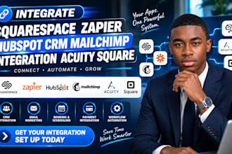 integrate squarespace zapier hubspot CRM mailchimp integration acuity square