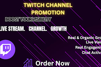 boost twitch channel, twitch promotion, and get live viewers