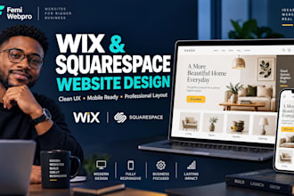 design or redesign a professional wix or squarespace website
