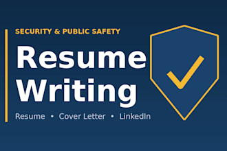 write a security guard or public safety resume and cover letter