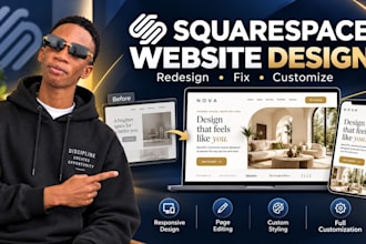 design redesign squarespace website fix squarespace modify squarespace website