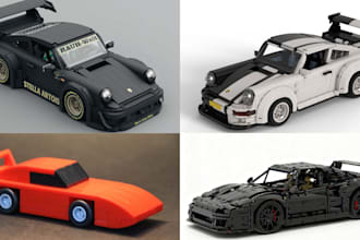 design for you any custom lego 3d model with xml part list