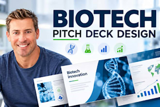biotech pitch deck design, biotechnology presentation, investor powerpoint deck