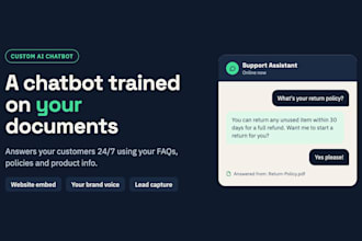 build a custom ai chatbot trained on your documents for customer support