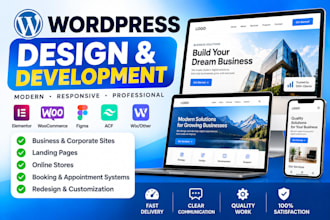 develop and create wordpress website with elementor and acf or elementor pro