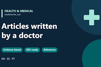write health and medical articles as a doctor