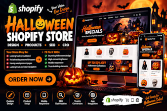 design spooky halloween typography and font mockups for etsy and shopify