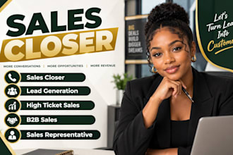 be your high ticket sales closer sales representative and deal closer