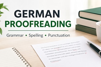 proofread and edit your german text professionally