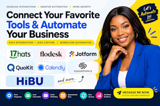 integrate 17hats flodesk jotform quo kit calendly squarespace forms hibu dubsado