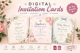 design digital invitation cards for any event